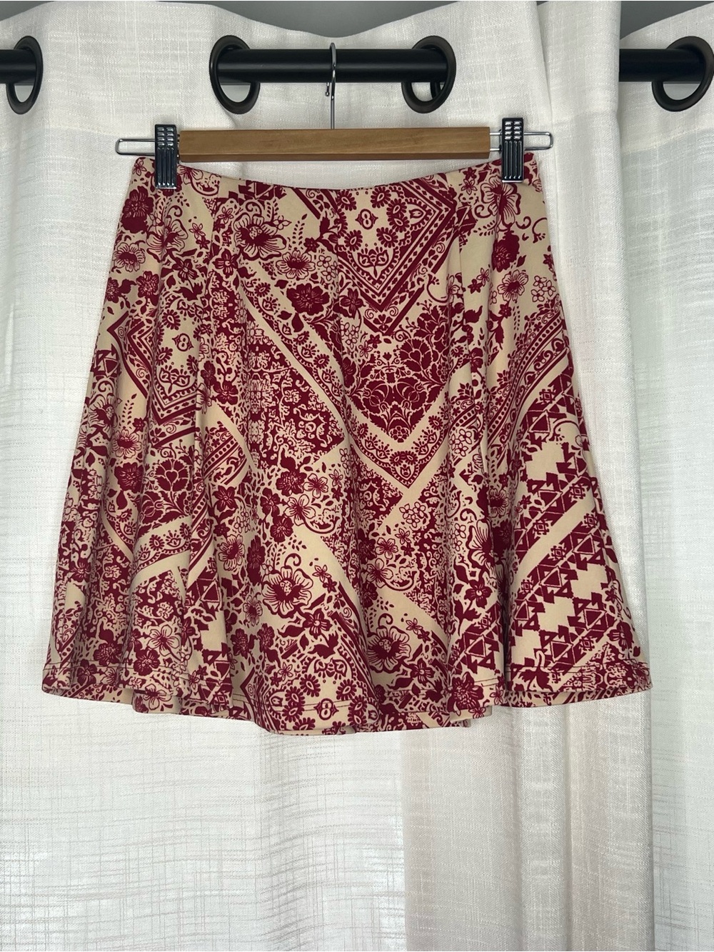 Wayf Patterned Skater Skirt